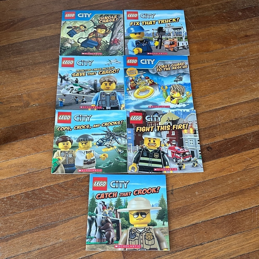 Lego City Young Readers Books, Lot of 7